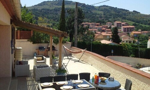 Beautiful Collioure Villa with superb large terrace and Pool 9m X 4m