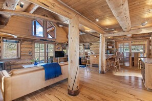 Smart-TV, peis og bøker