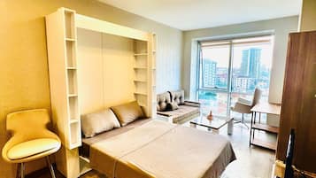 Economy Studio, Sea View | Desk, free WiFi