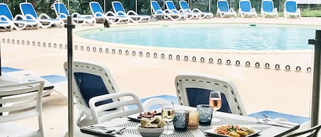 A heated pool