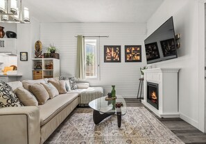 Smart-tv en een open haard