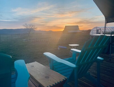 On-Farm Glamping Tent with Views of Mesa Verde
