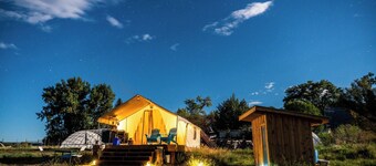 On-Farm Glamping Tent with Views of Mesa Verde