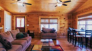 Televisión y chimenea