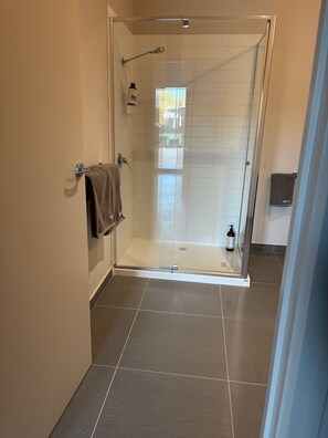 Shower, hair dryer, towels, soap - Cosy Bellbrae Farm Studio within easy reach of Surfcoast beaches (Bellbrae)