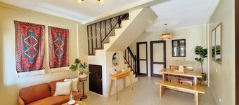 Boho Chic 2-bedroom House in Puerto Princesa with Pool Access and Workspace