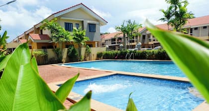 Boho Chic 2-bedroom House in Puerto Princesa with Pool Access and Workspace