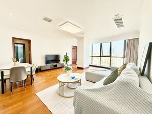 59-inch LCD TV with digital channels - Tyms 3BR 2BA Apt Gubei High View Line10 (Shanghai)