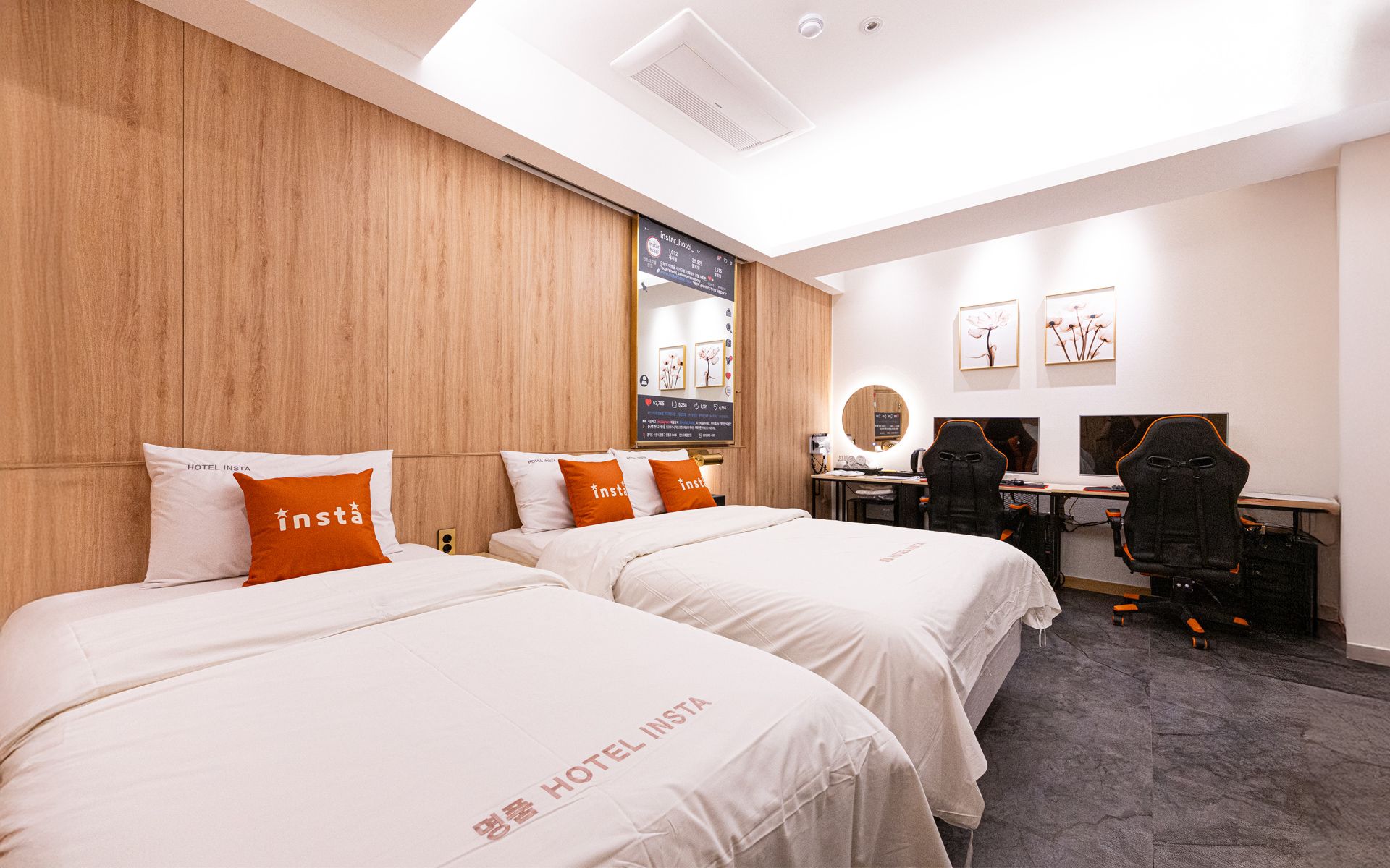 Twin Room | Premium bedding, down comforters, memory foam beds, desk
