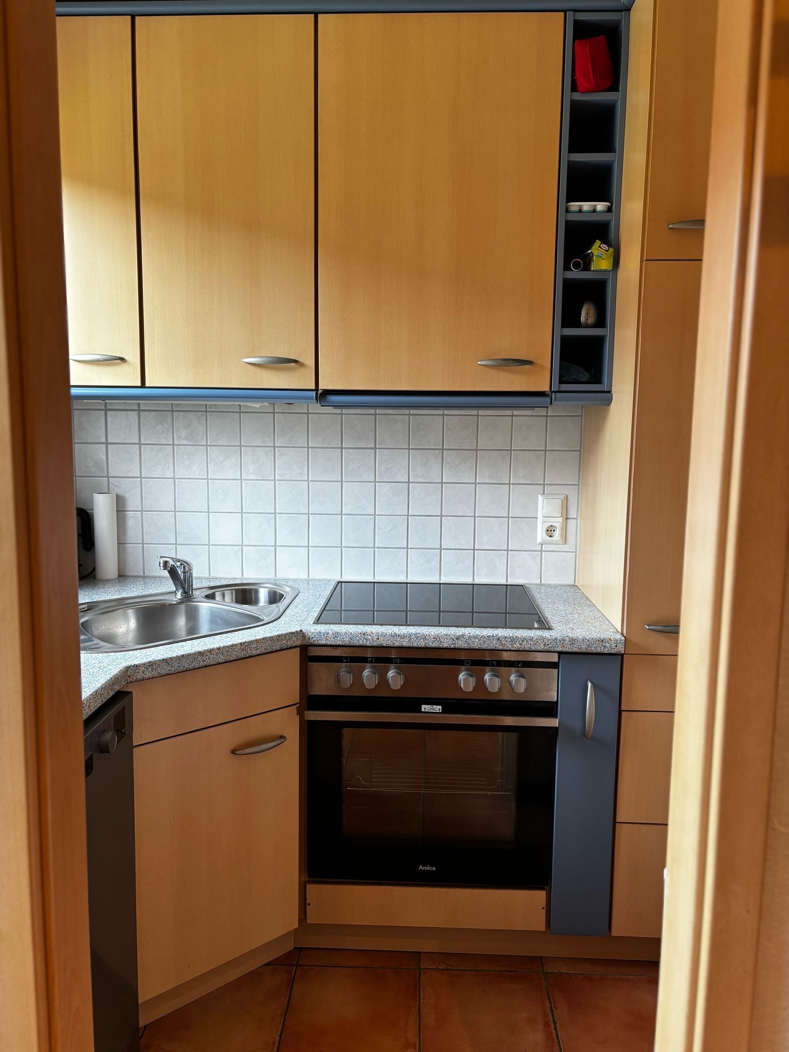 Kühlschrank, Mikrowelle, Herdplatte, Geschirrspüler