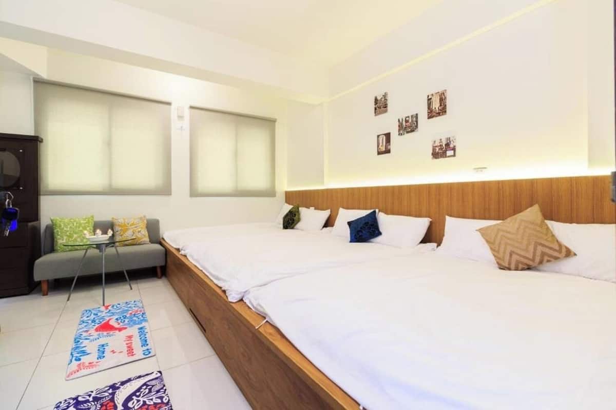 Blackout curtains, soundproofing, free WiFi, bed sheets
