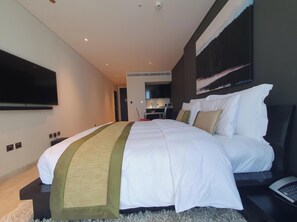 Desk, free WiFi, bed sheets