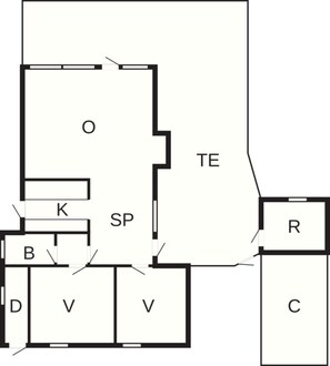 Floor plan - 4 Star Holiday Home in Dronningmolle (Dronningmolle)