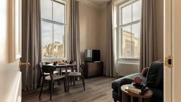 Deluxe Apartment, 2 Bedrooms | Premium bedding, in-room safe, individually decorated