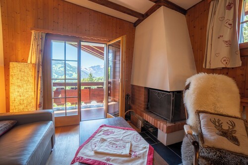 Die Wohnung befindet sich in La Barboleuse, ca. 150 m von der Skipiste Croix-de-Chaux - Gryon entfer