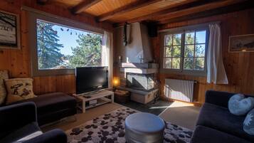 Télévision, cheminée