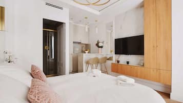 Iron/ironing board, WiFi, bed sheets