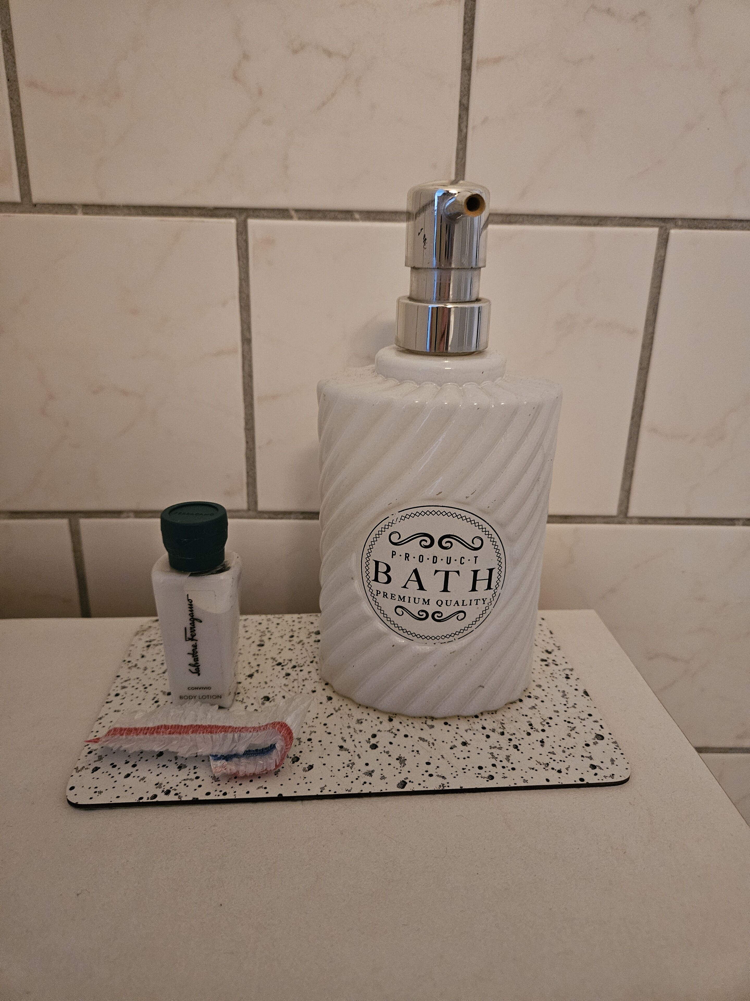 Handdoeken, zeep, toiletpapier