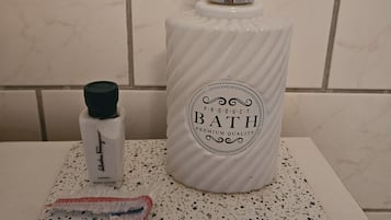 Towels, soap, toilet paper