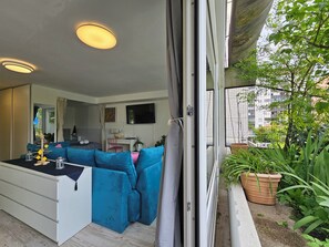 Desk, iron/ironing board, travel crib, free WiFi