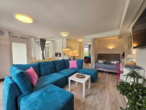 Desk, iron/ironing board, travel cot, free WiFi