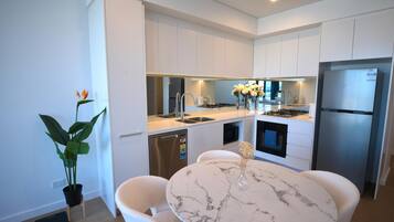 Microwave, oven, stovetop, dishwasher