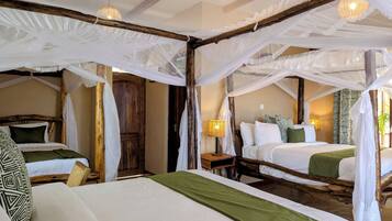 Familie suite, balkon, uitzicht op bergen | 1 slaapkamer, een bureau, gratis wifi