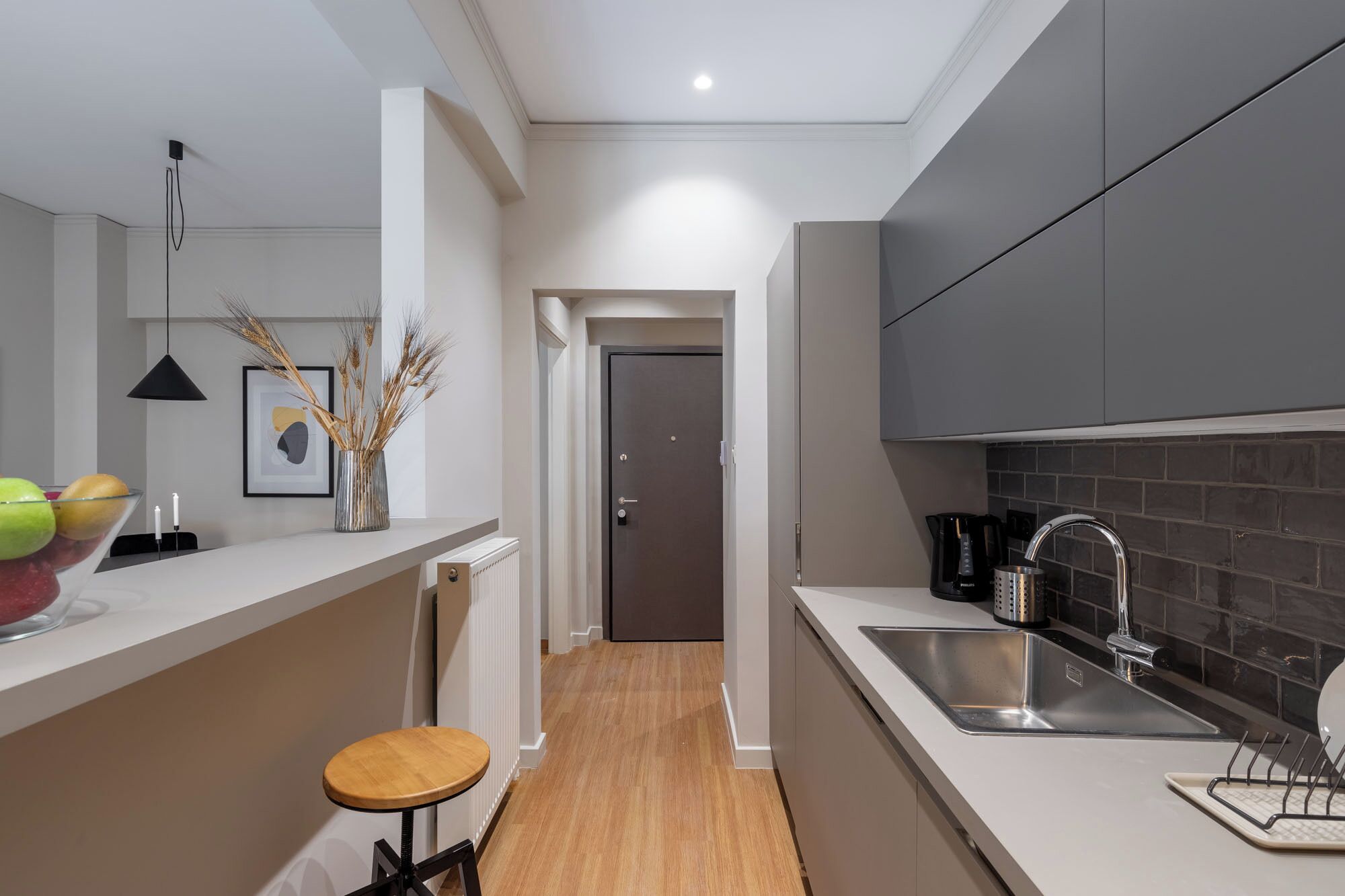 Departamento Deluxe, balcón | Tabla de planchar con plancha y wifi gratis 