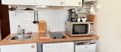 Studio, Balcony, Partial Lake View | Shared kitchen