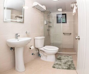 Hair dryer, towels