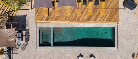 Outdoor pool, a heated pool