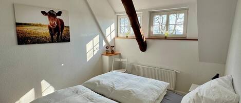 2 bedrooms, travel cot, free WiFi, bed sheets