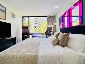 1 bedroom, iron/ironing board, travel crib, WiFi