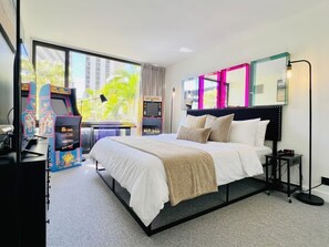 1 bedroom, iron/ironing board, travel crib, WiFi