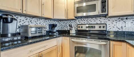 Condo, Multiple Beds, Kitchen, Garden View (THE OPAL S202) | Private kitchen | Coffee/tea maker