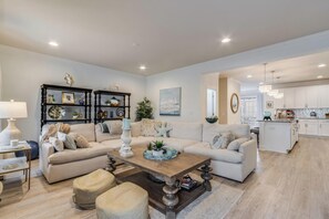 House, Multiple Beds, Patio, Pool View (CATALINA CIRCLE 21520) | Living area - Catalina Circle 21520 (Rehoboth Beach)