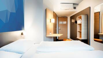 Værelse med 2 enkeltsenge | Skrivebord, gratis Wi-Fi