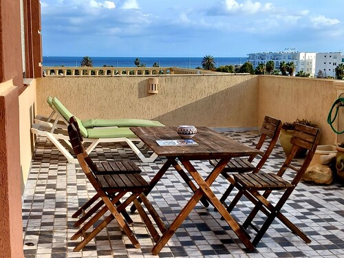 Dar Nour & Lina Apartment roof terrace sea view 200 from the beach