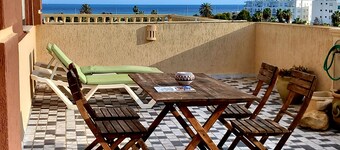 Dar Nour & Lina Apartment roof terrace sea view 200 from the beach