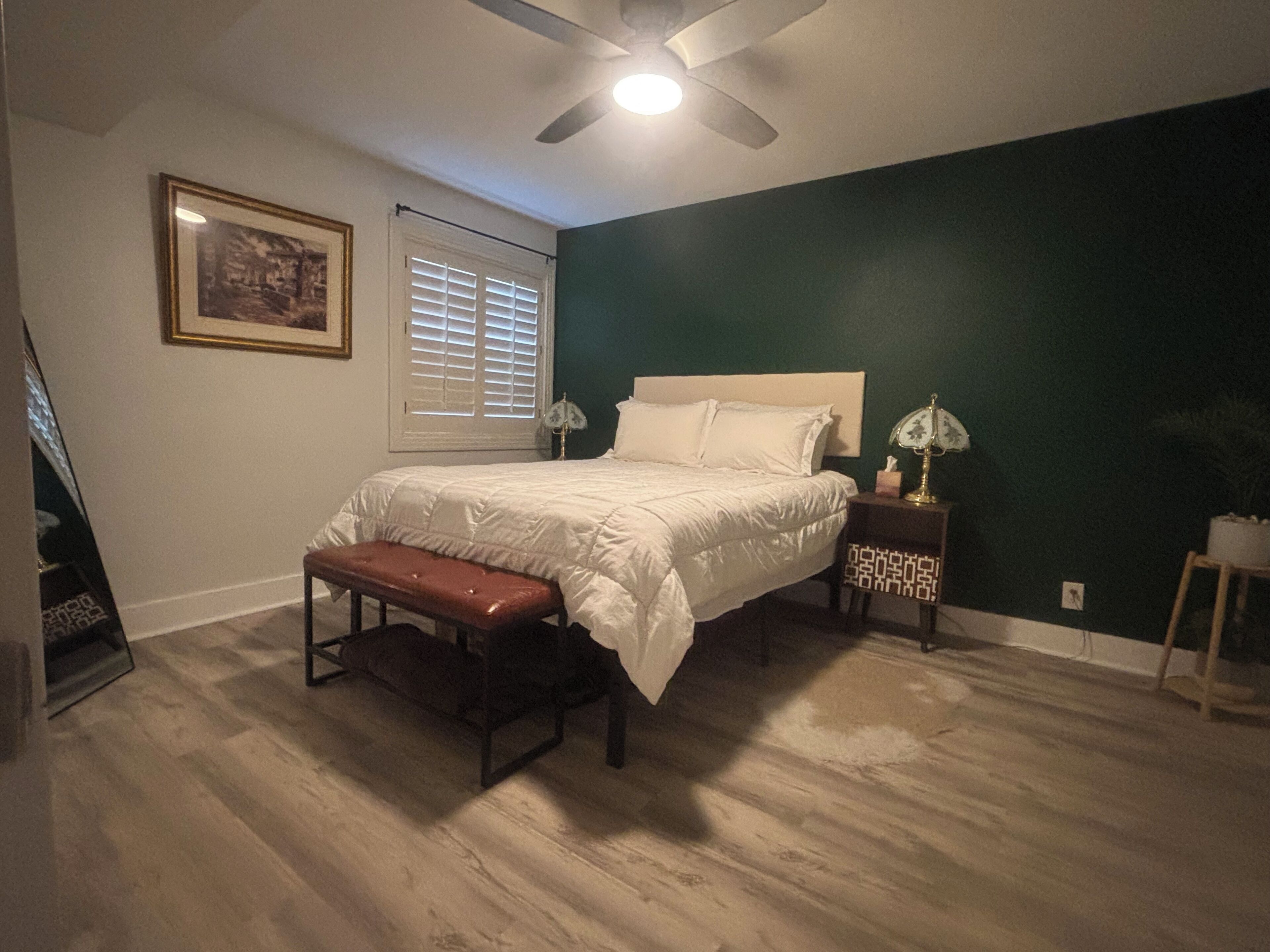 1 slaapkamer, een bureau, gratis wifi, beddengoed