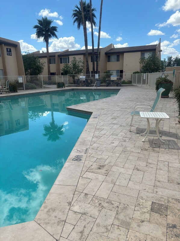 Outdoor pool, a heated pool