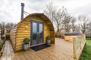 Cabin | Terrace/patio - The Lodge at Brambles Farm (Leek)