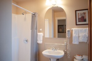 Hair dryer, towels