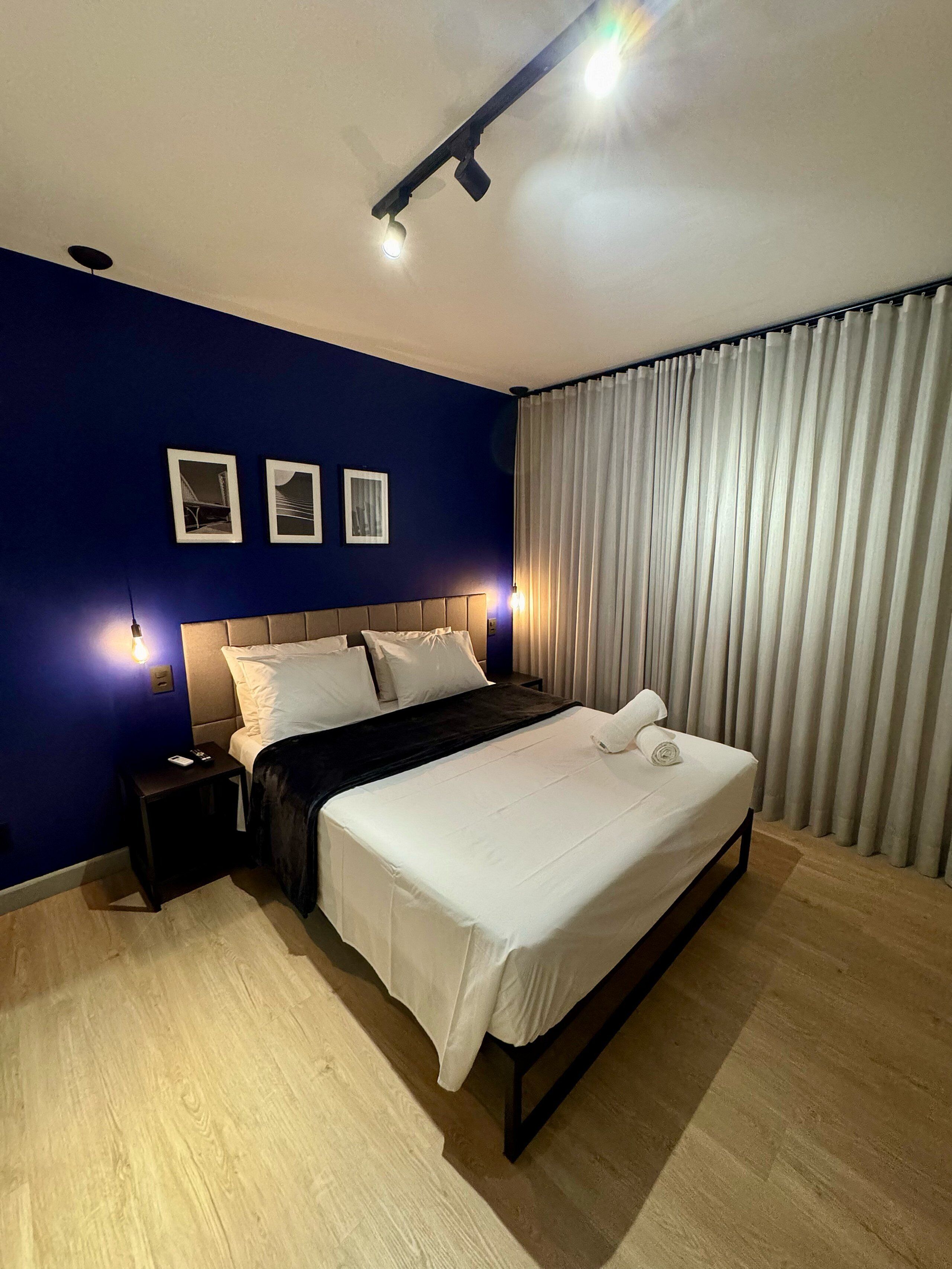 Apartamento luxo | Escrivaninha, espaço de trabalho para notebook, Wi-Fi de cortesia