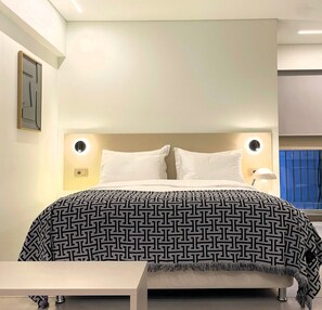 行政顶层房 | 埃及棉床单、高档床上用品、羽绒被、记忆海绵床垫