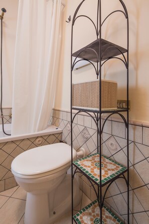 Regadera, secadora de cabello, bidet, toallas 