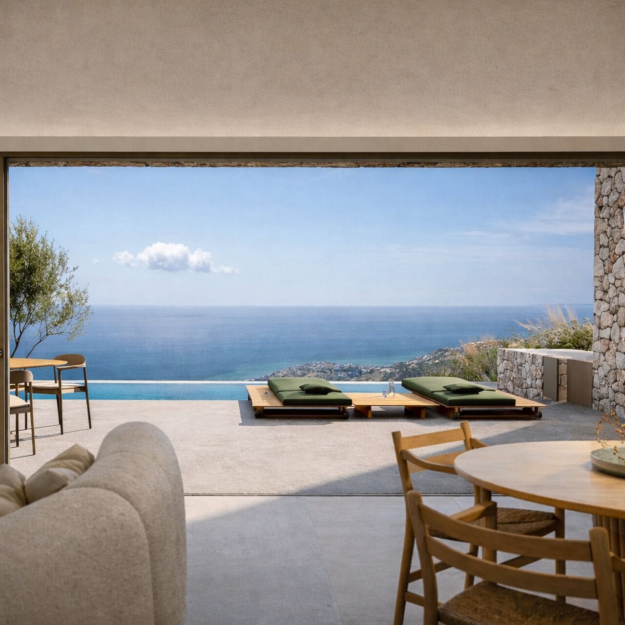 Villa, 1 habitación, piscina privada, vistas al mar | Terraza o patio