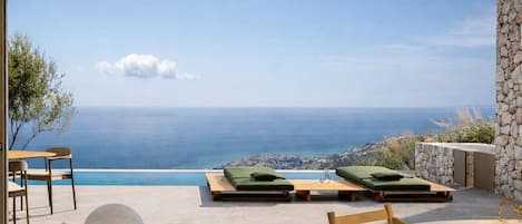 Villa, 1 Bedroom, Private Pool, Sea View | Terrace/patio