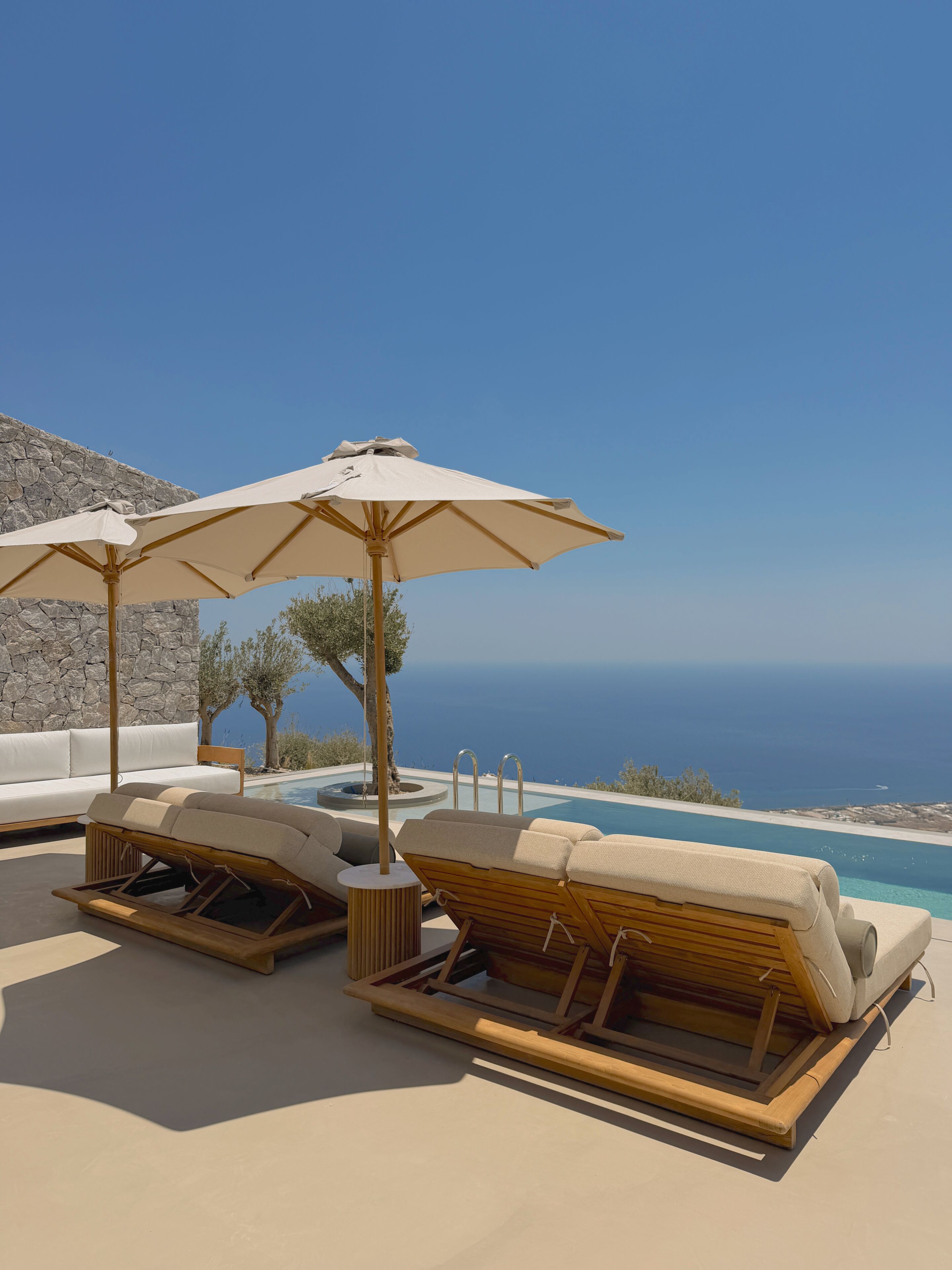 Villa, 2 Schlafzimmer, eigener Pool, Meerblick | Außenbereich