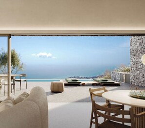 Villa, 1 Bedroom, Private Pool, Sea View | View from room - VOUNO Santorini Private Villas (Santorini)